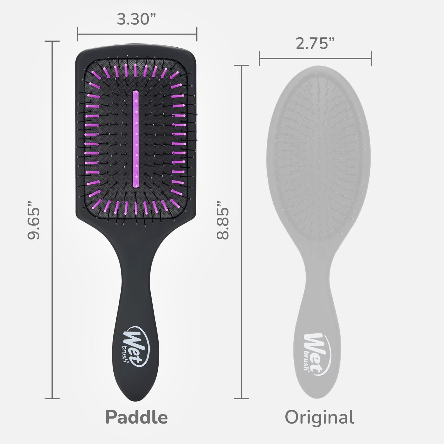 Wet Brush detangling on wet and dry hair demonstrates versatility.