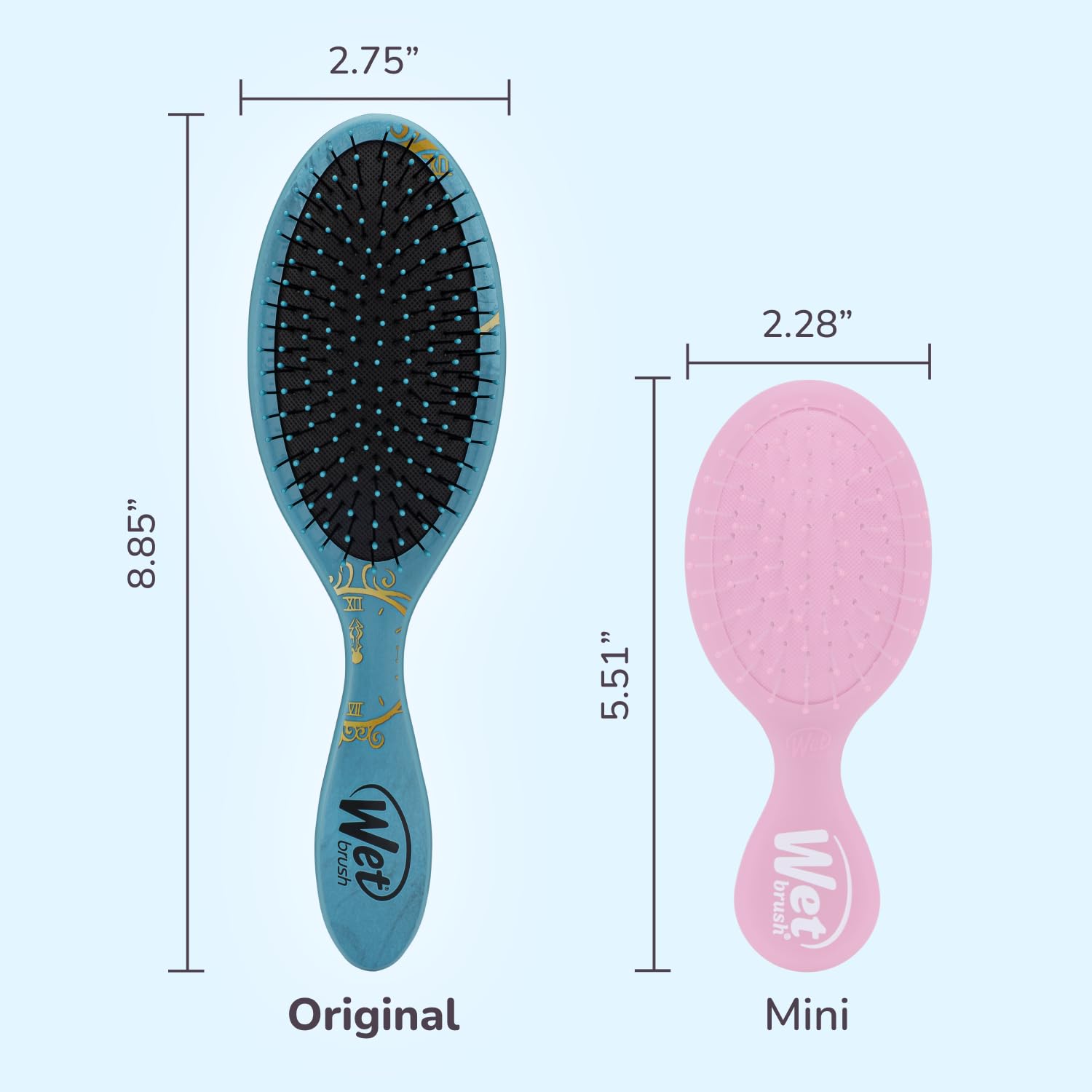 Wet Brush Disney Original Detangler Cinderella flexible bristles reduce pain during brushing