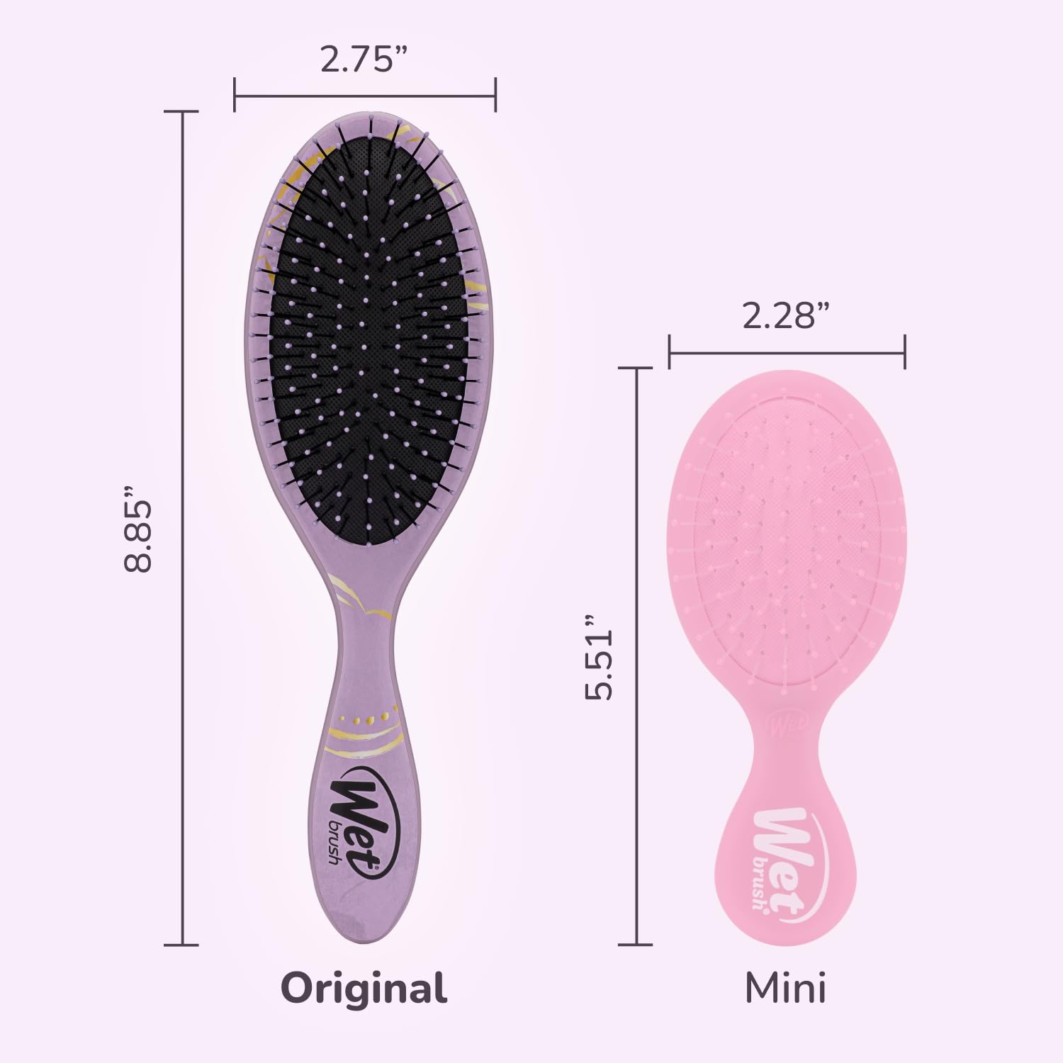 Wet Brush Jasmine detangler suits straight, curly, and textured hair.