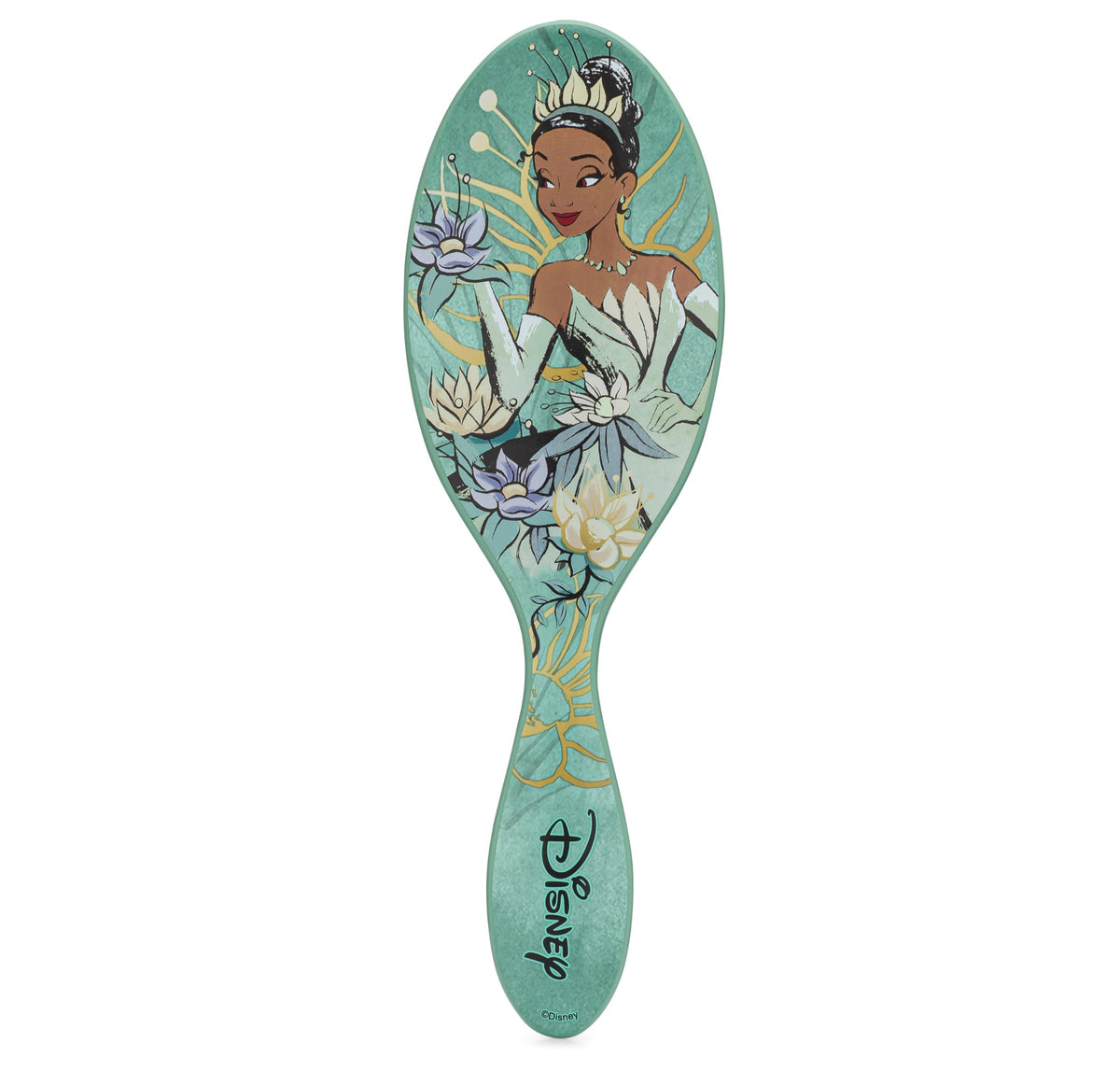 Wet Brush Original Detangler Tiana bottle shows travel-friendly design for on-the-go styling