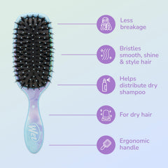 Wet Brush detangles wet or dry hair with a gentle glide.
