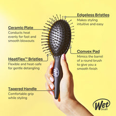 Wet Brush Easy Blowout Brush ceramic coating for even heat smoothing