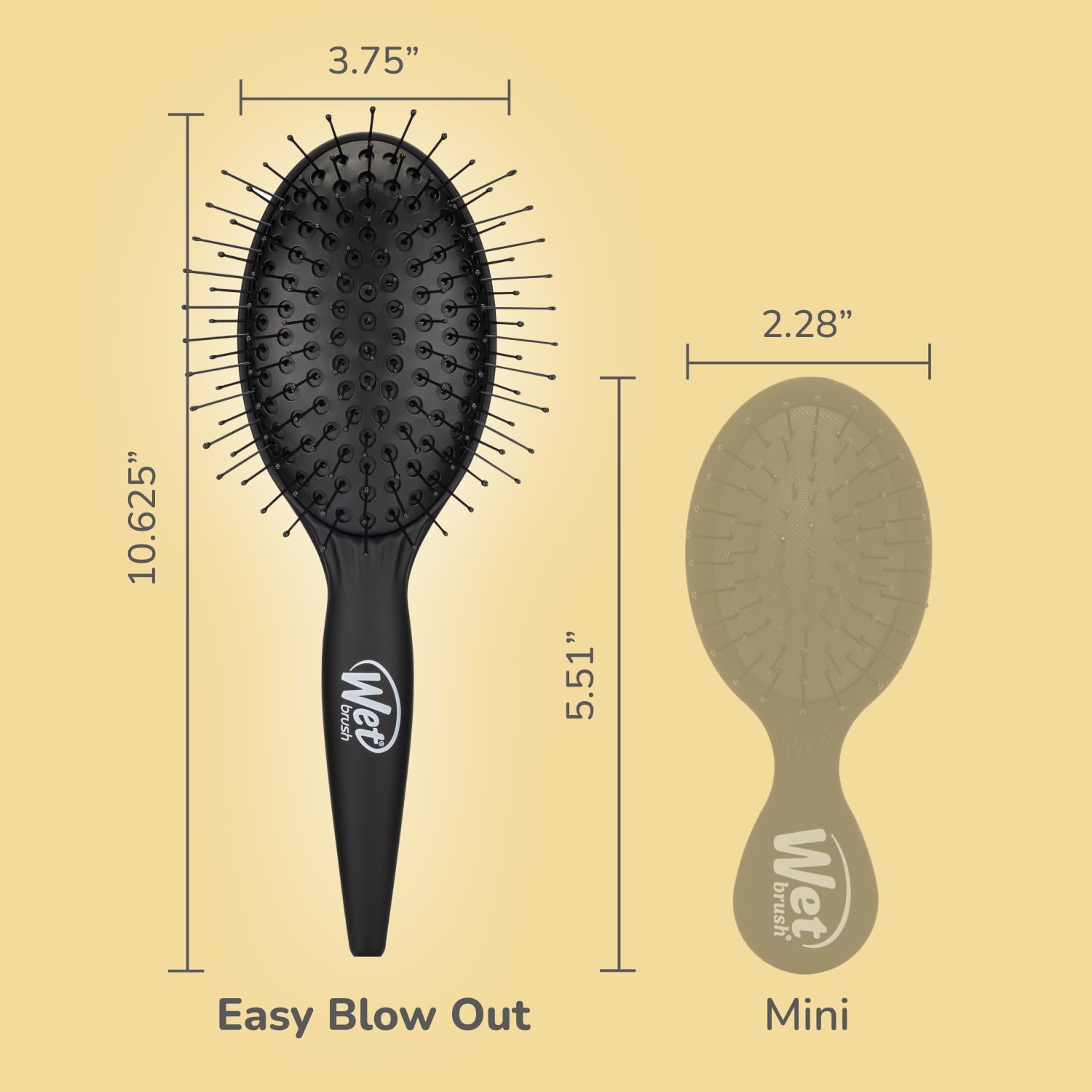 Wet Brush Easy Blowout Brush HeatFlex bristles lift roots for volume