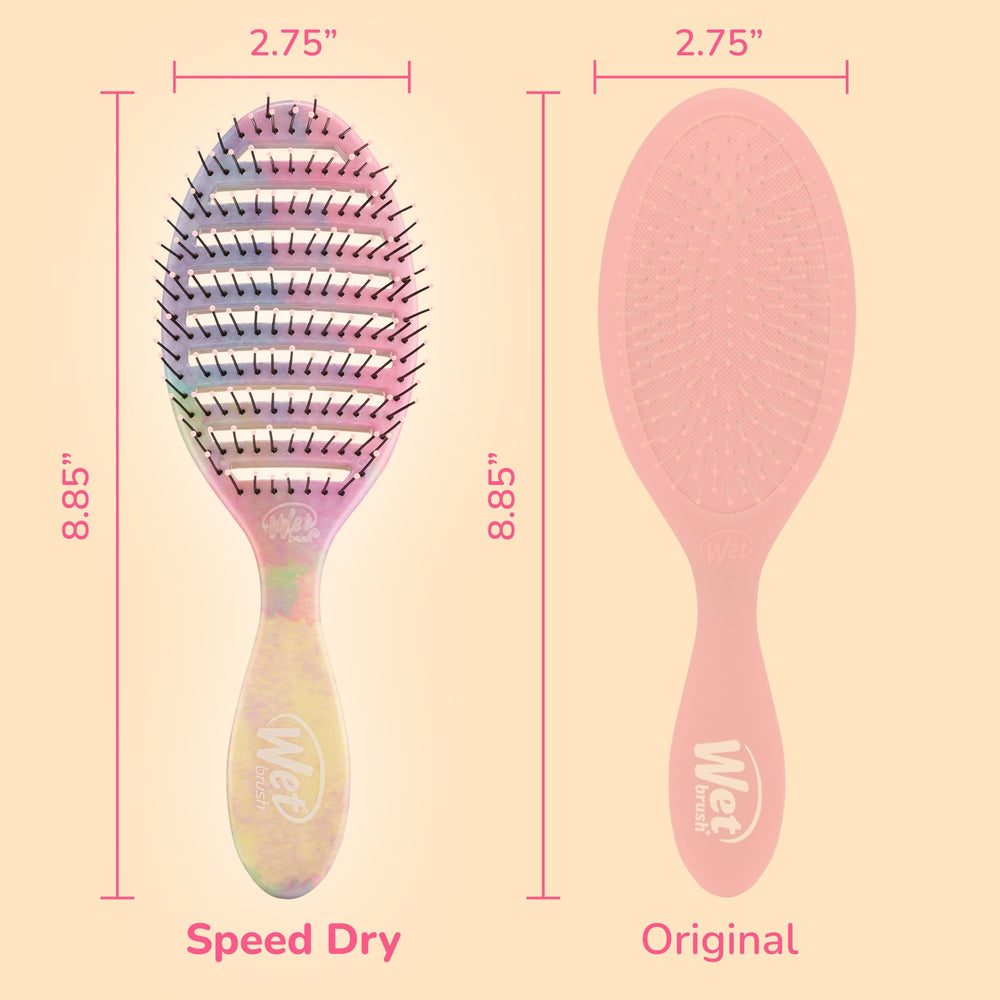 Wet Brush Ergonomic handle provides comfortable grip during blowouts.
