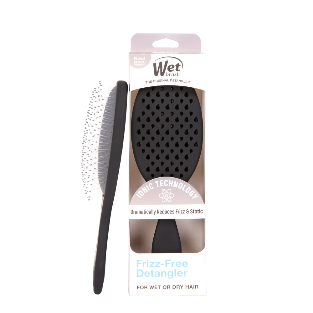 Wet Brush Frizz-Free Detangler Brush demonstrates easy detangling and frizz control for smooth mornings.