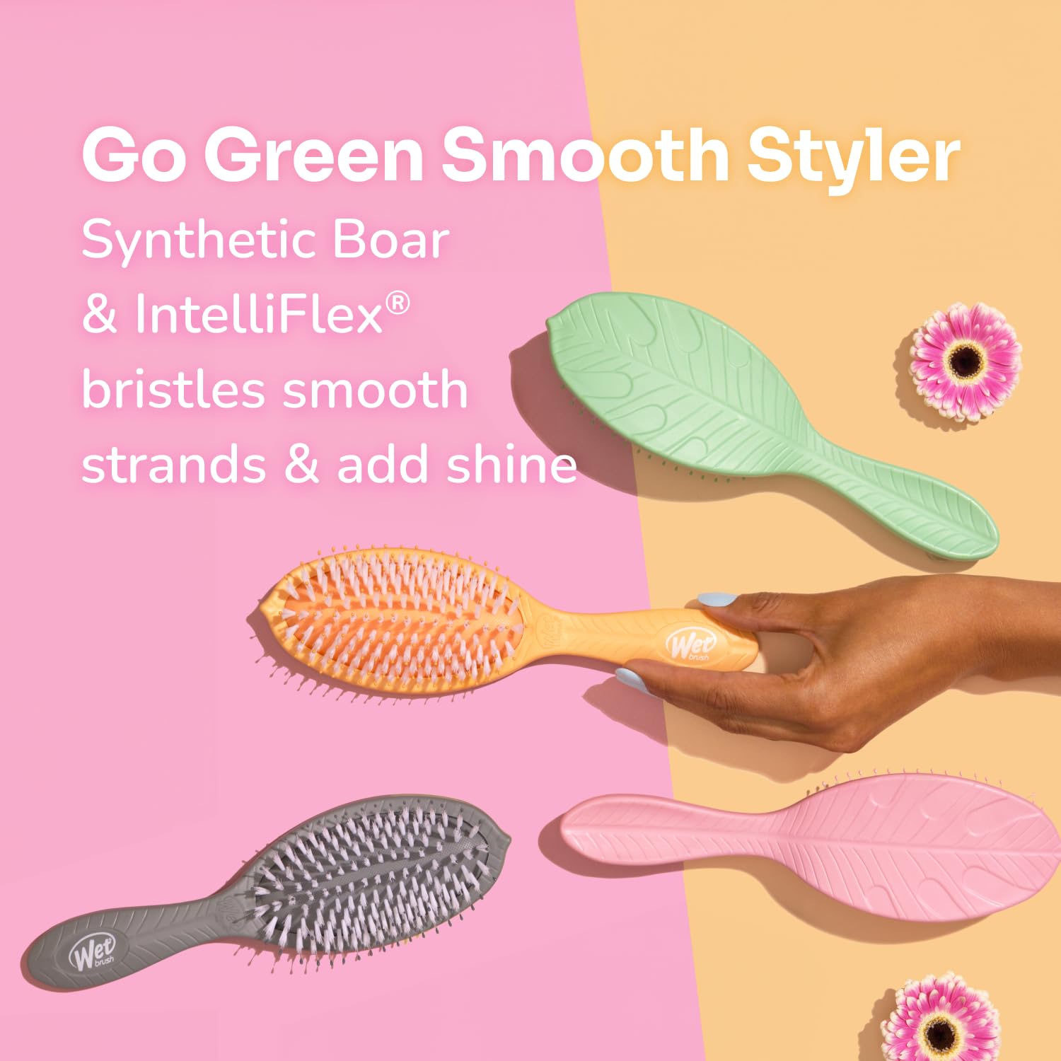 Packaging view of Wet Brush Go Green Coconut Oil product.