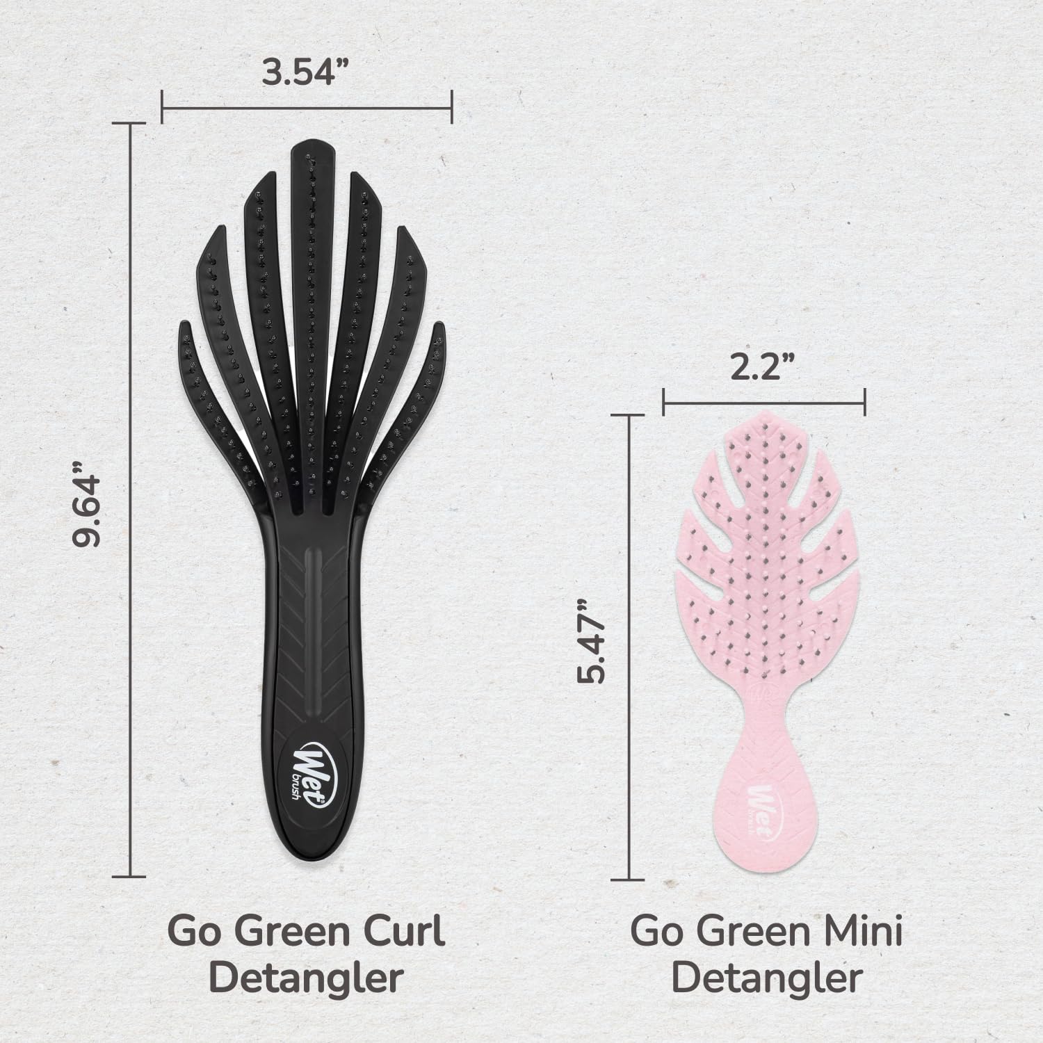 Go Green IntelliFlex bristles glide through knots with less breakage