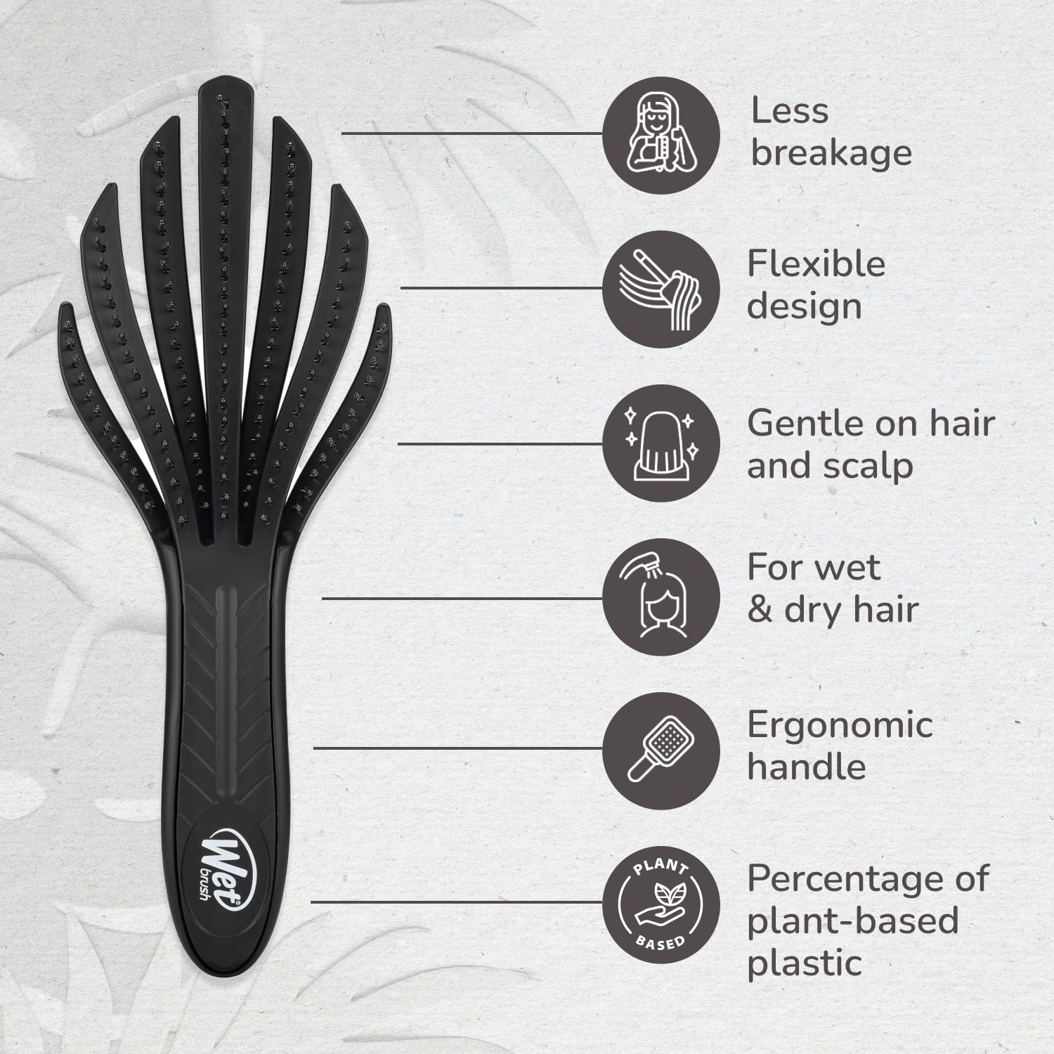Wet Brush Go Green IntelliFlex bristles for pain-free detangling