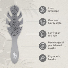Wet Brush Go Green Detangler in use on wet hair for smooth detangling.