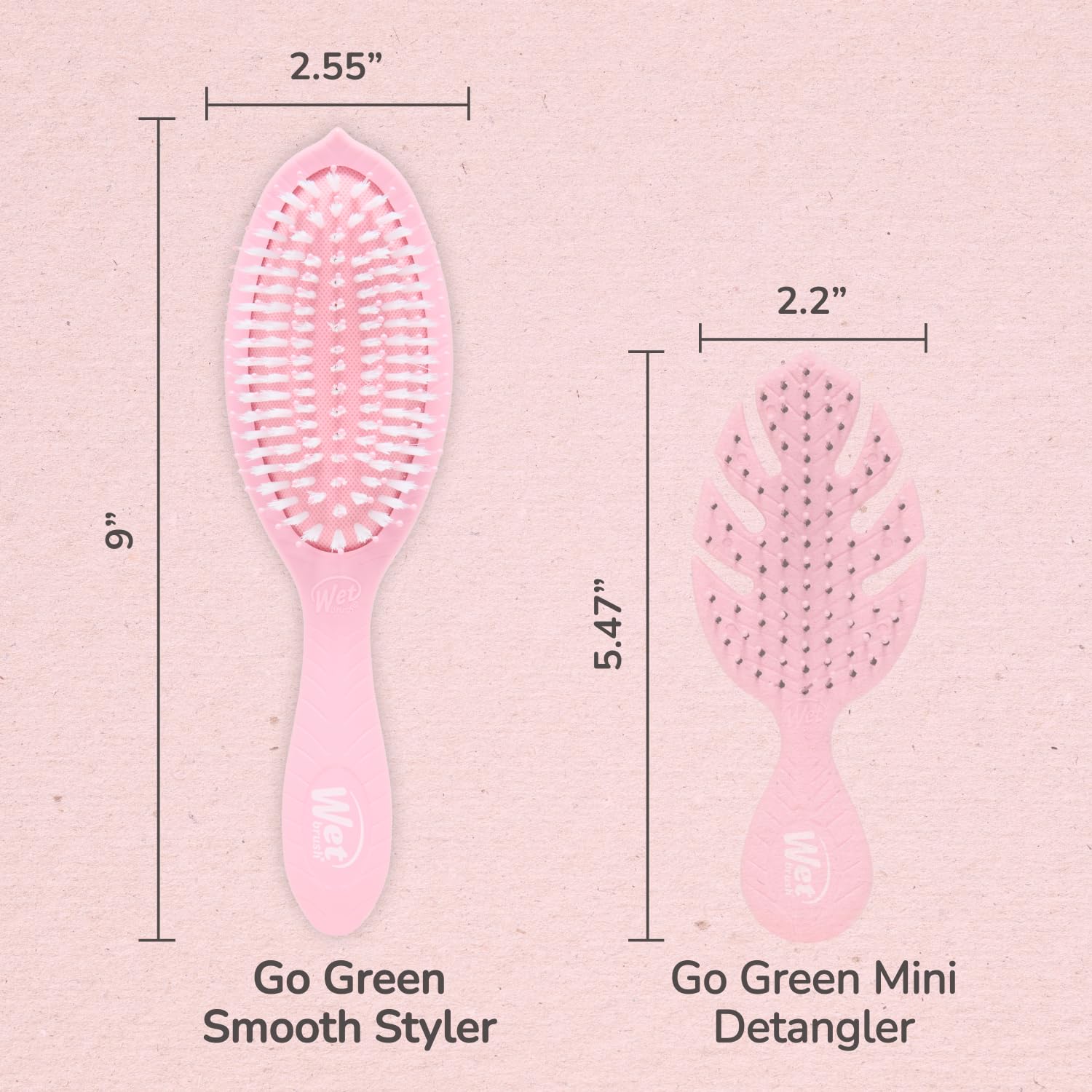 Wet Brush Go Green frizz-control use on dry hair.