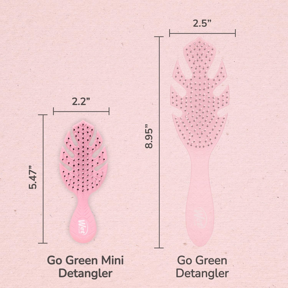 Wet Brush Go Green Mini Detangler Pink versatile for all hair types