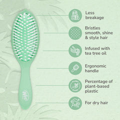 Wet Brush Go Green packaging front highlights eco-friendly design.