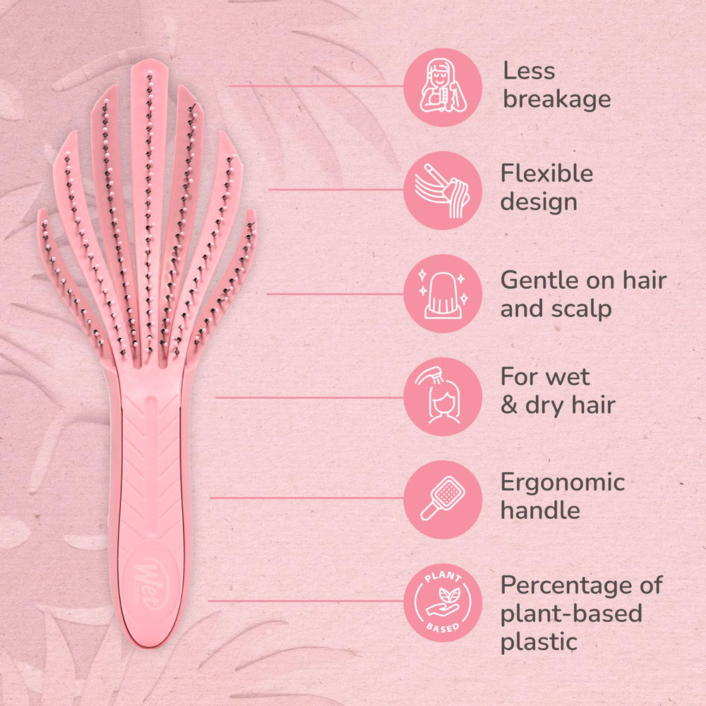 Go Green plant-based plastic body supports eco-friendly detangling daily.