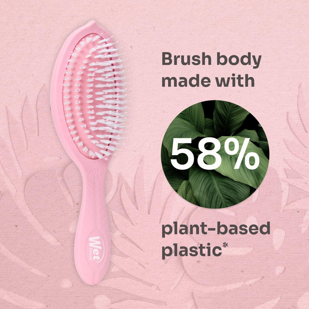 Wet Brush Go Green 58 percent plant-based plastic brush body.