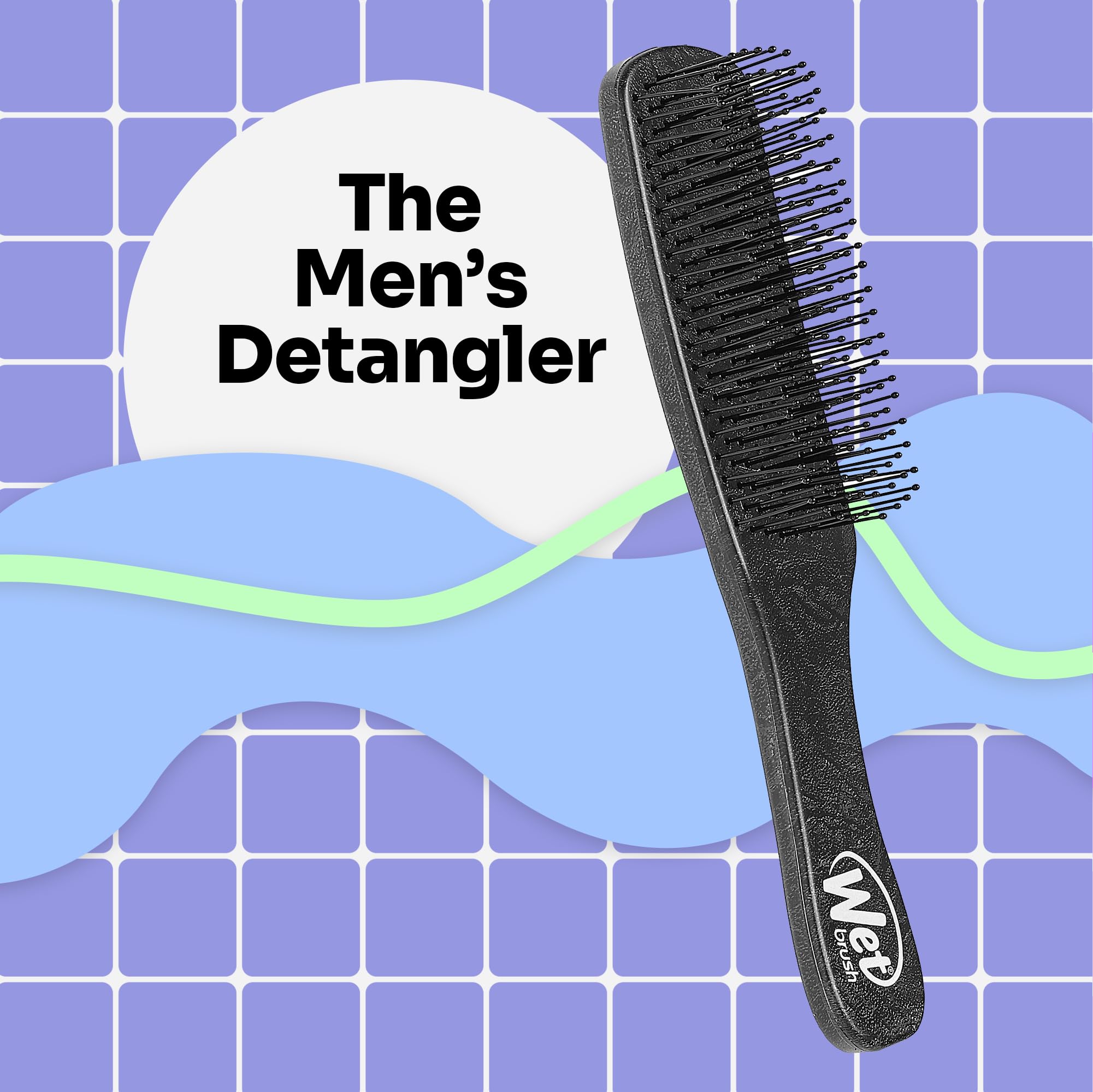 Wet Brush Men Detangler shows painless detangling and minimal breakage across hair types