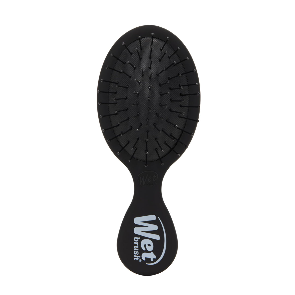 Wet Brush Mini Detangler Black Frost close-up showing IntelliFlex bristles for gentle detangling