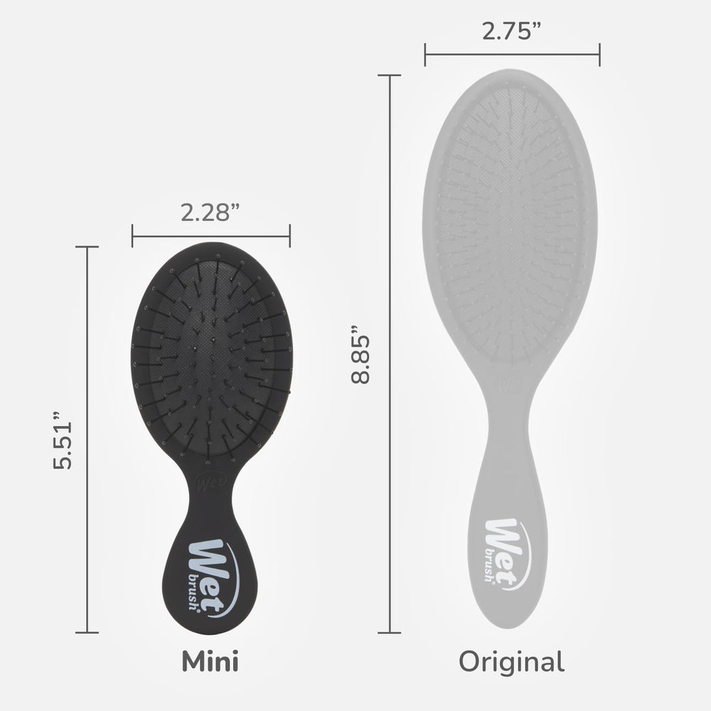 Wet Brush Mini Detangler on dry hair for snag-free detangling