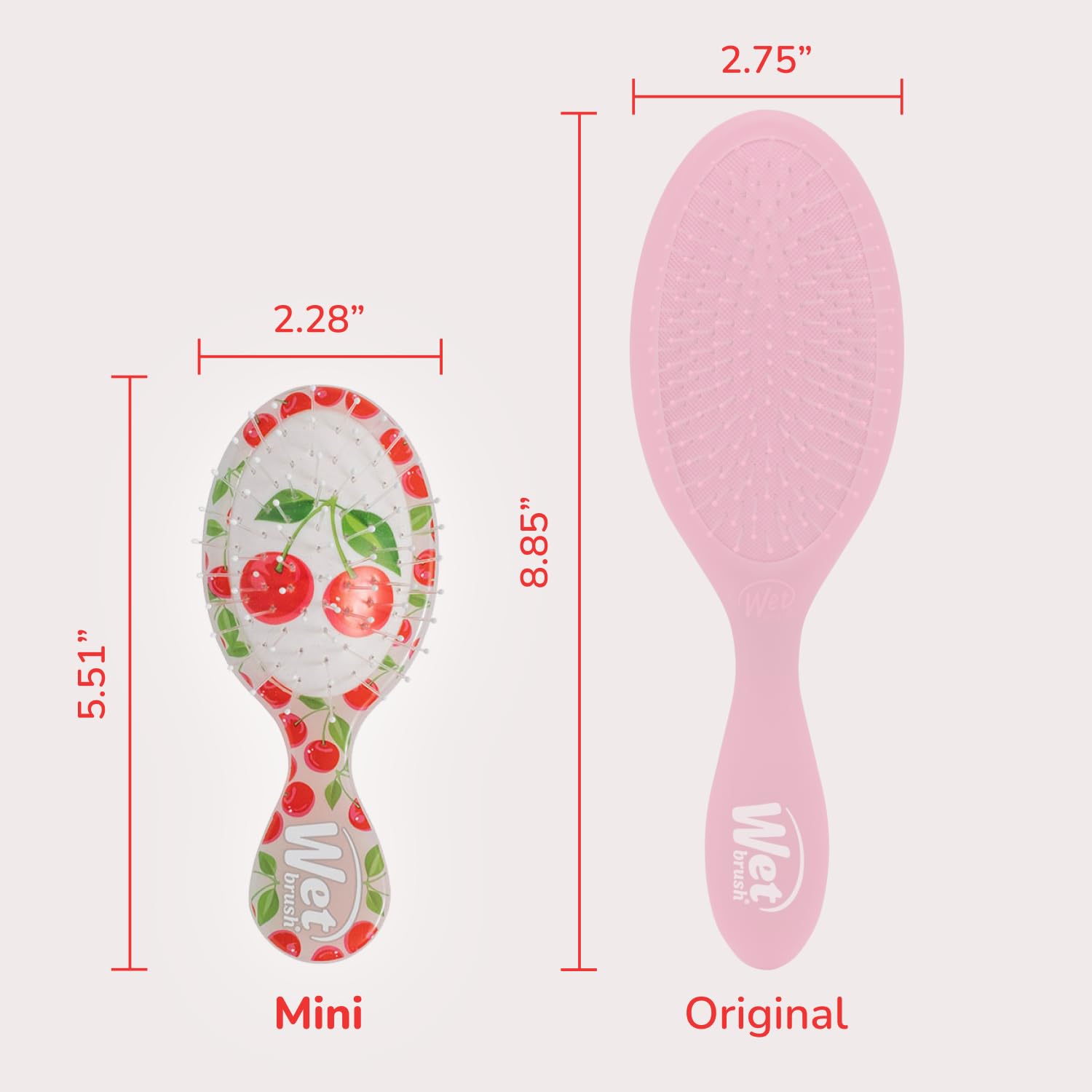 Wet Brush Mini Detangler travel-friendly compact design for on-the-go styling.