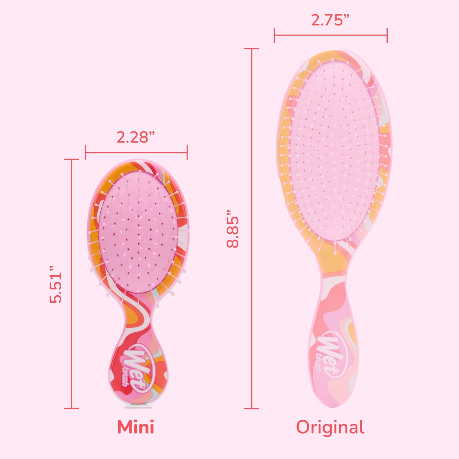 Wet Brush Mini Detangler Ice Cream Sun Days on-the-go use