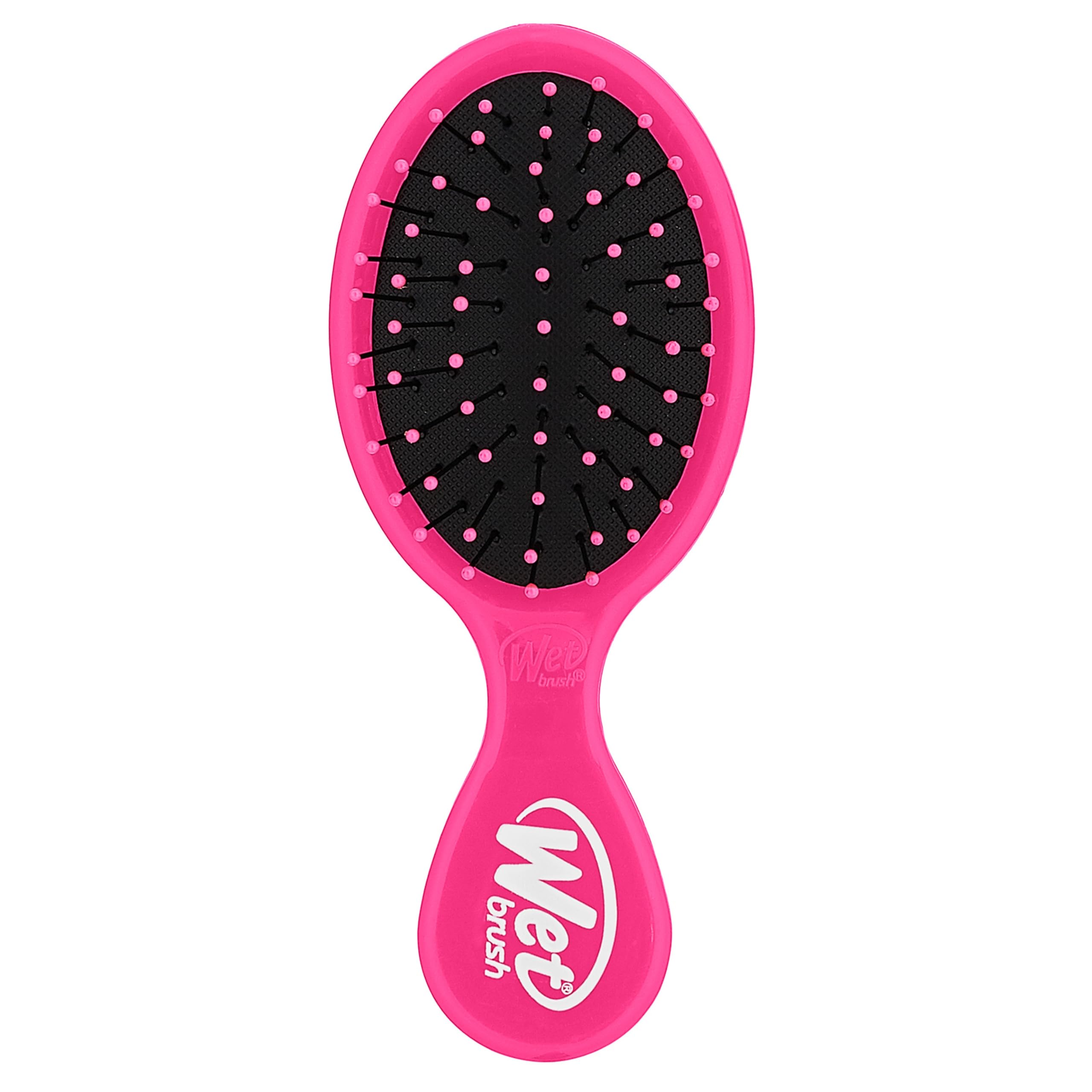 Wet Brush Mini Detangler pink travel-friendly detangling on wet or dry hair.