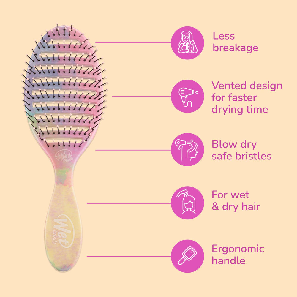 Wet Brush Open venting speeds moisture release while styling.