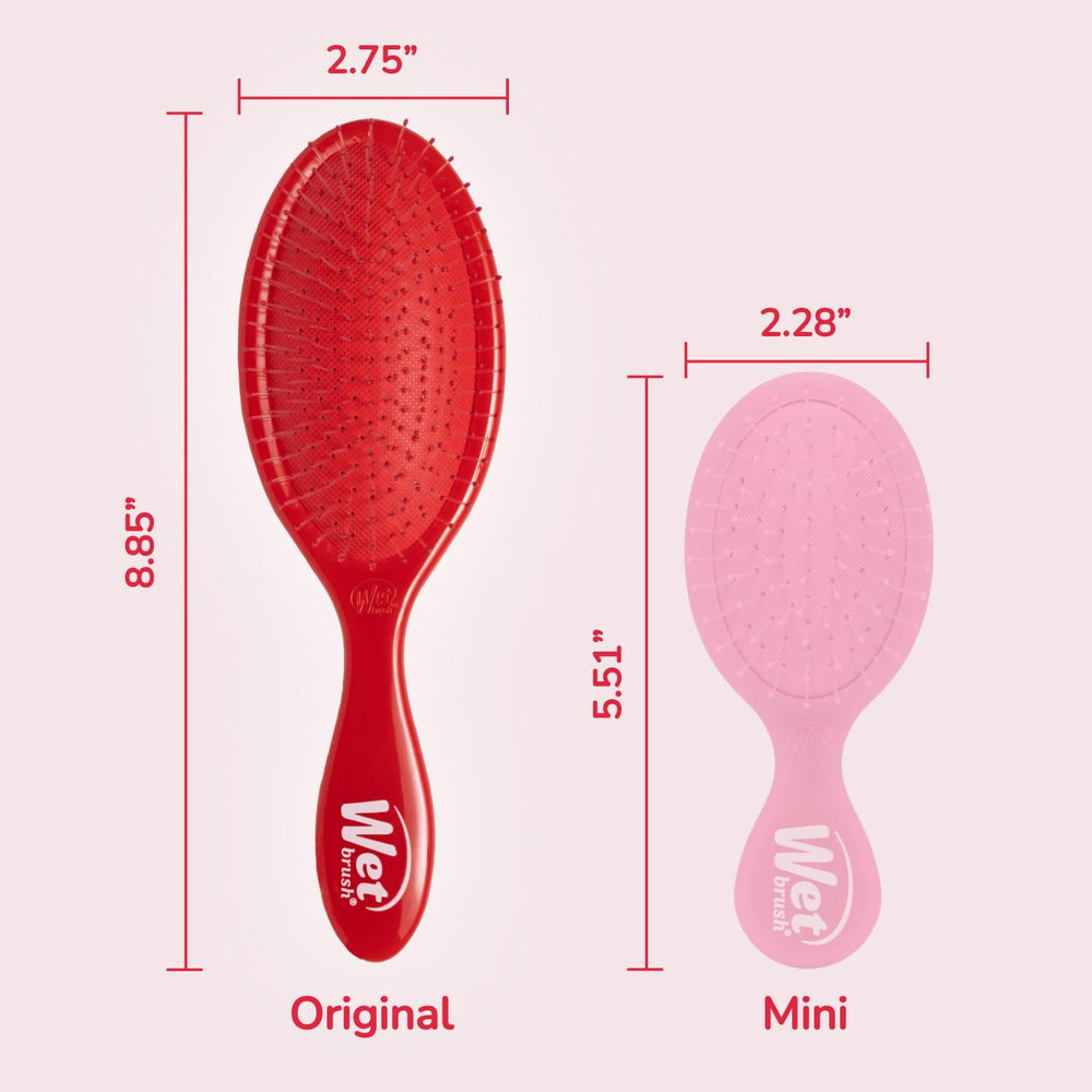 Wet Brush Original Detangler eases detangling on thick, curly hair without tugging