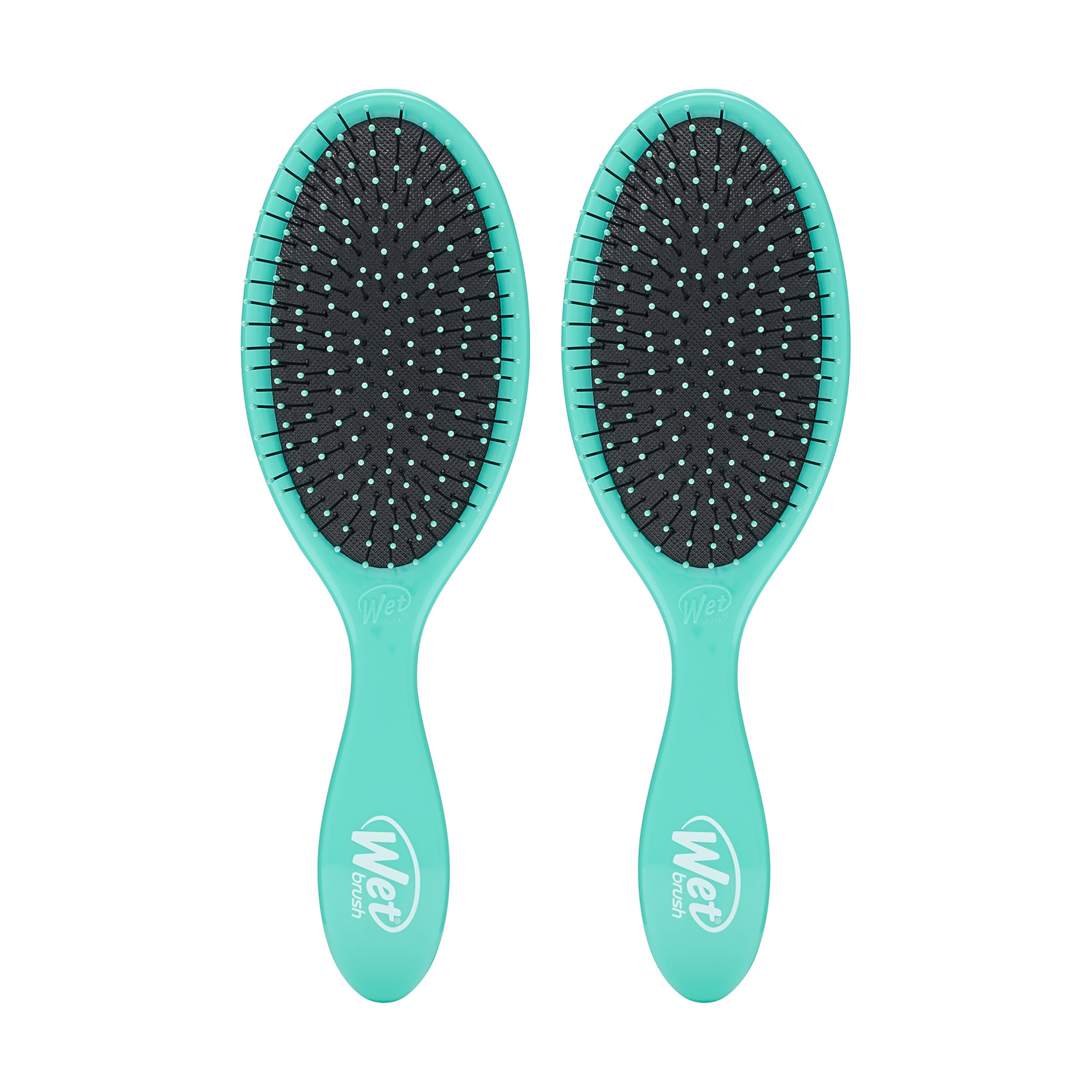 Wet Brush Original Detangler Aqua Pack 2 glides through wet or dry hair with minimal tugging.