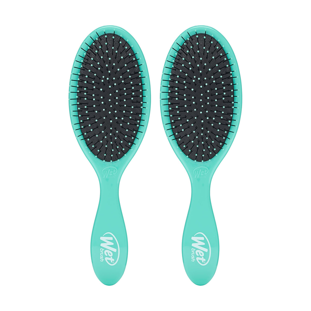 Wet Brush Original Detangler Aqua Pack 2 glides through wet or dry hair with minimal tugging.