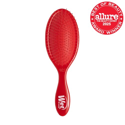 Wet Brush Original Detangler bristles close-up showing gentle knot loosening