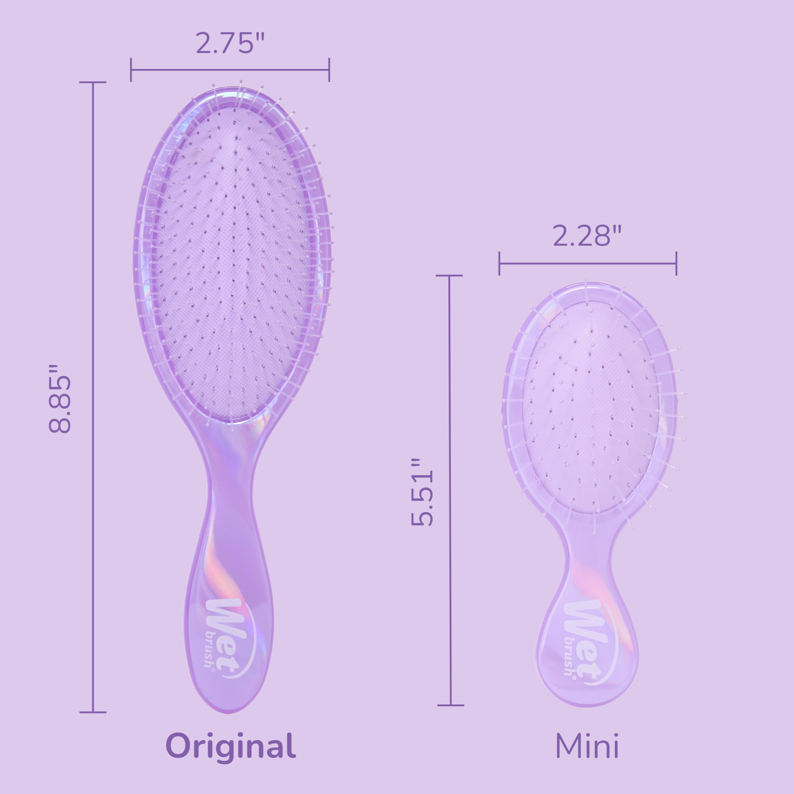 Close-up of flexible bristles reducing pulling during detangling with Wet Brush.