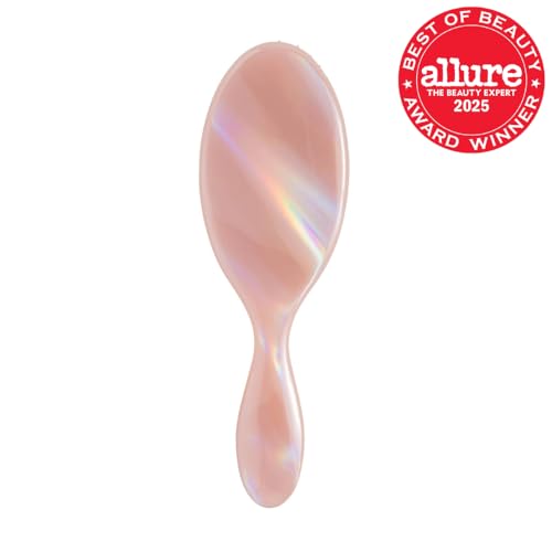 Wet Brush Original Detangler bronze iridescence bristles close-up shows gentle glide.