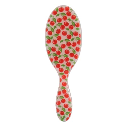 Wet Brush Original Detangler Cherry Tutti Frutti edition with smoother hair.