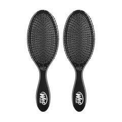 Wet Brush Original Detangler Classic Black two-pack front view for quick detangling.