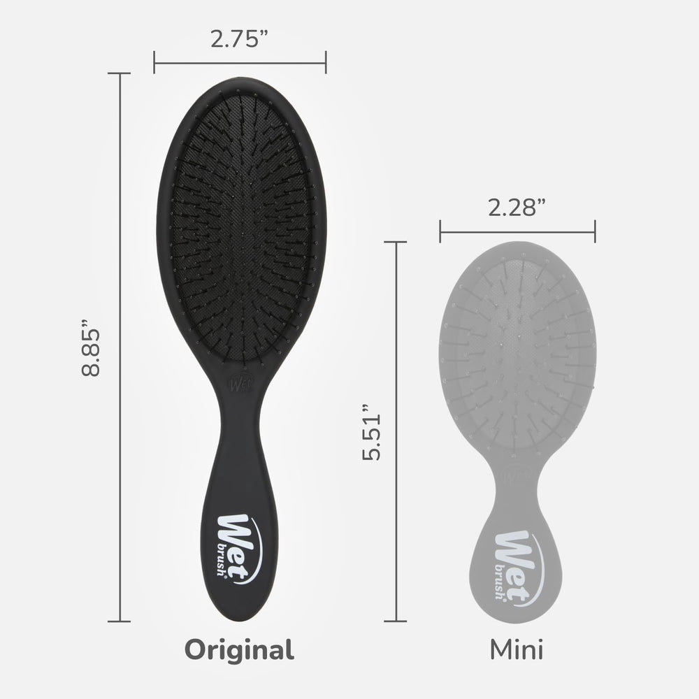 Wet Brush Original Detangler bristles close-up highlighting flexible design reduces snagging.