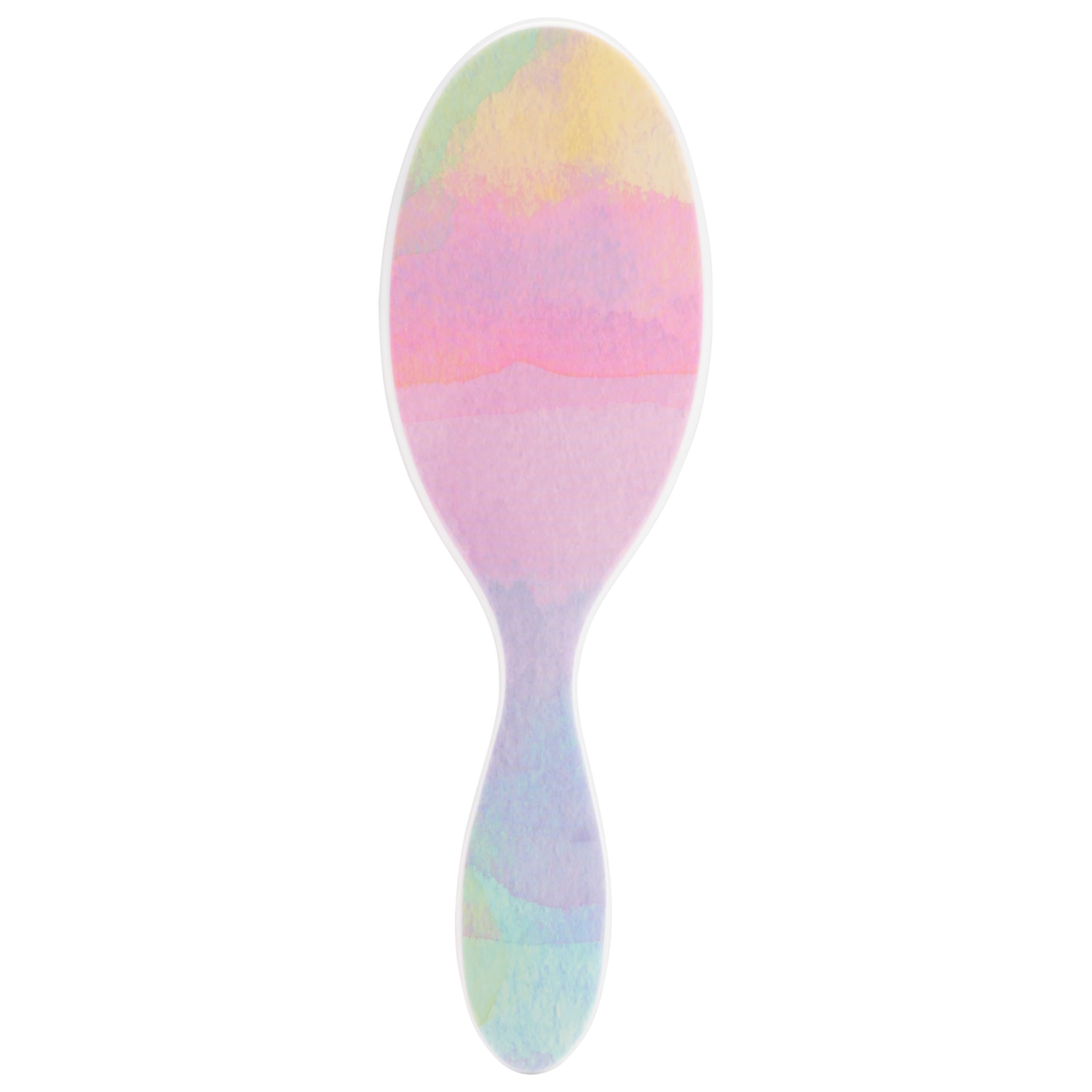 Wet Brush Original Detangler Color Wash Stripes close-up of IntelliFlex bristles for gentle detangling.