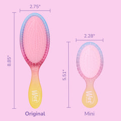 Wet Brush Original Detangler on dry hair demonstrates painless detangling