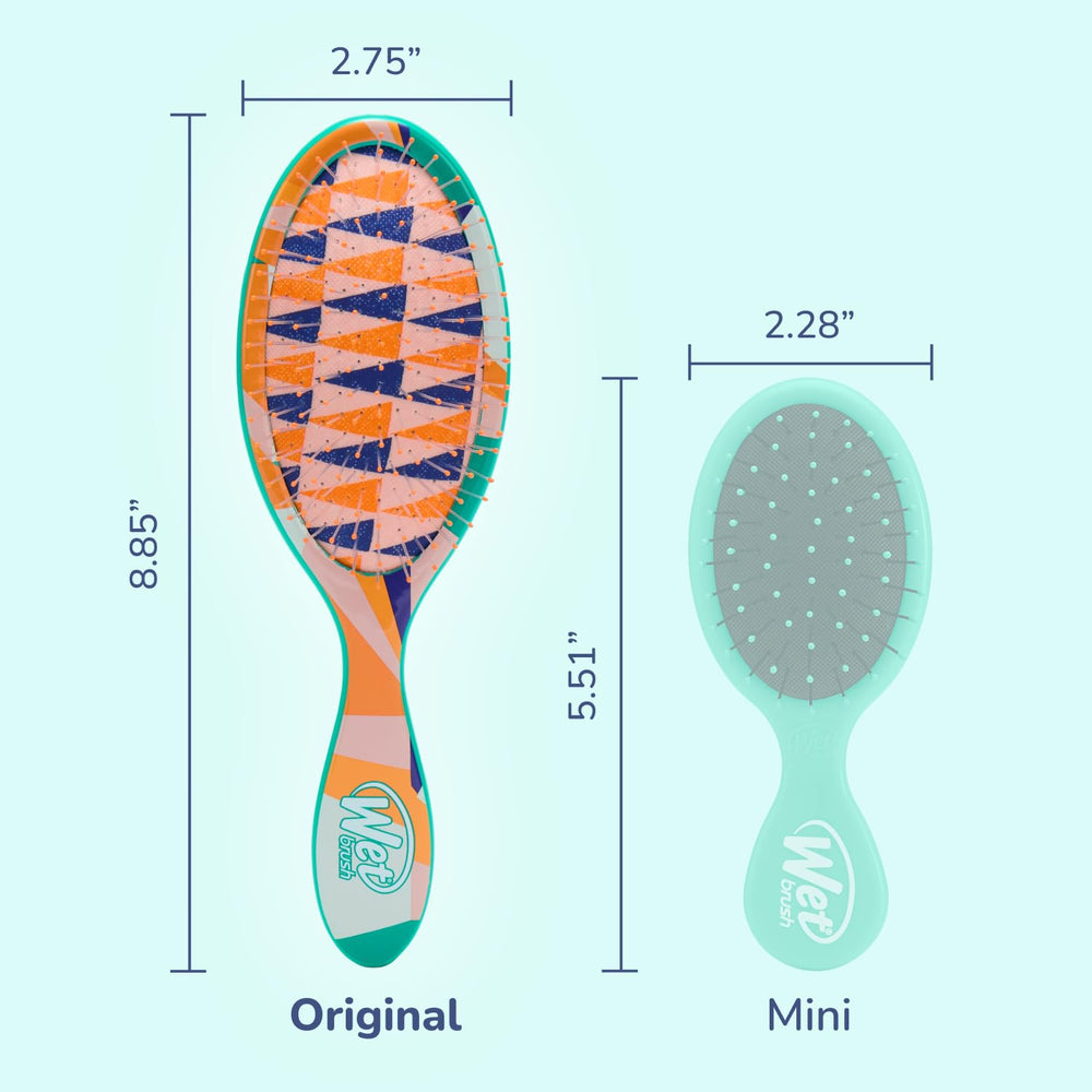 Wet Brush Original Detangler used on dry hair for efficient brushing.
