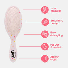 Wet Brush Original Detangler used on dry hair for quick detangling