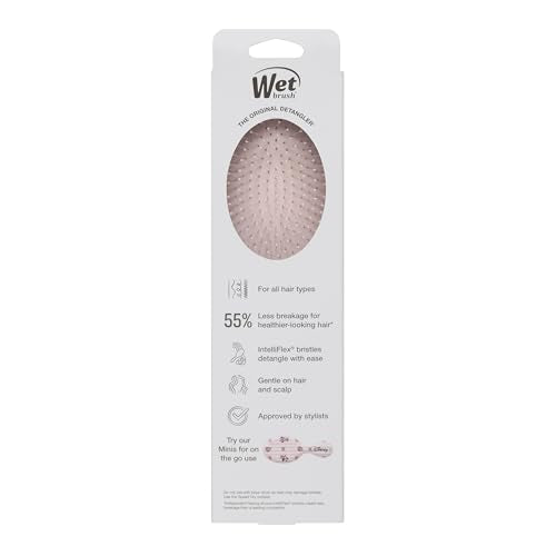 Wet Brush Original Detangler Minnie Mouse logo detail on handle for easy grip