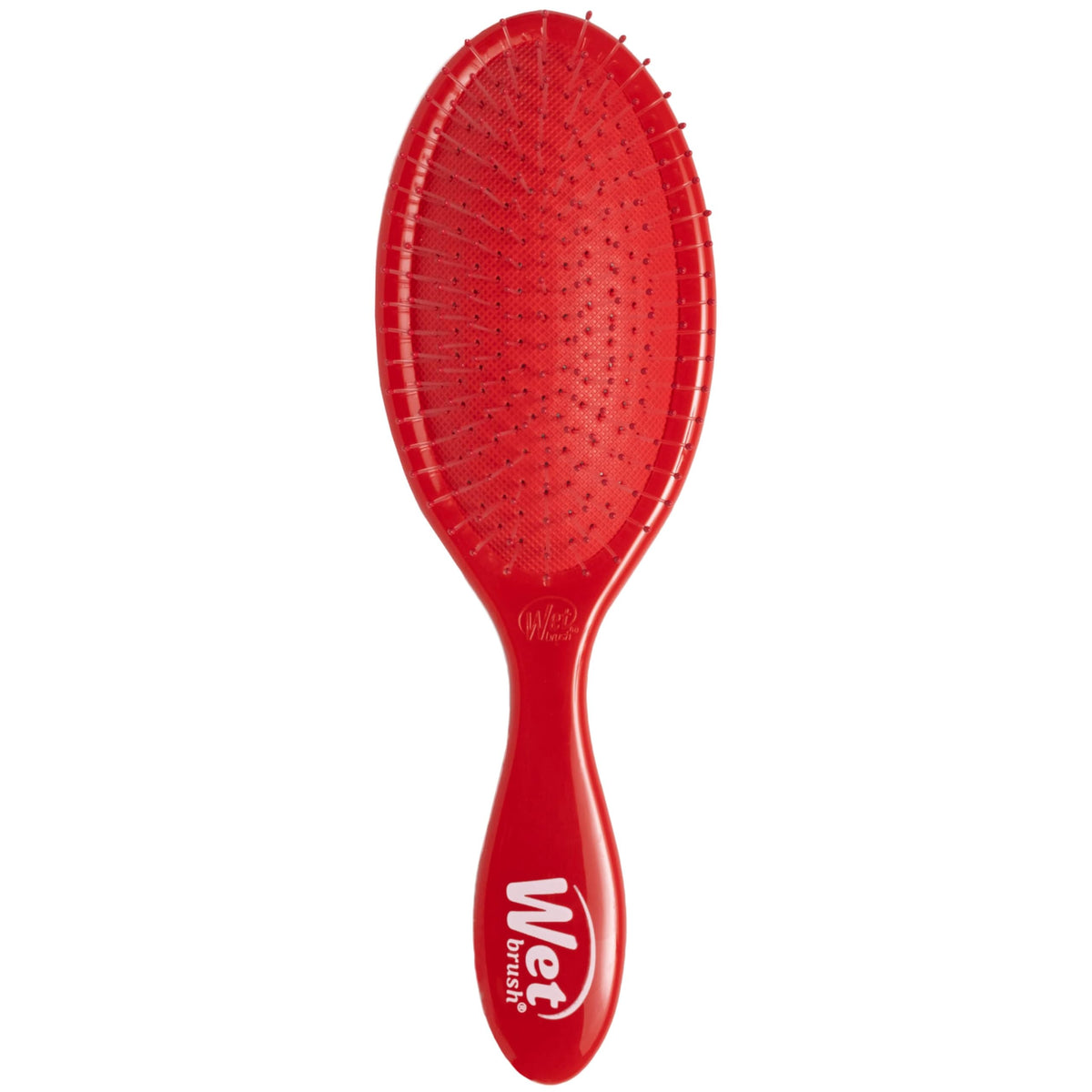 Wet Brush Original Detangler in red packaging for quick detangling on busy mornings