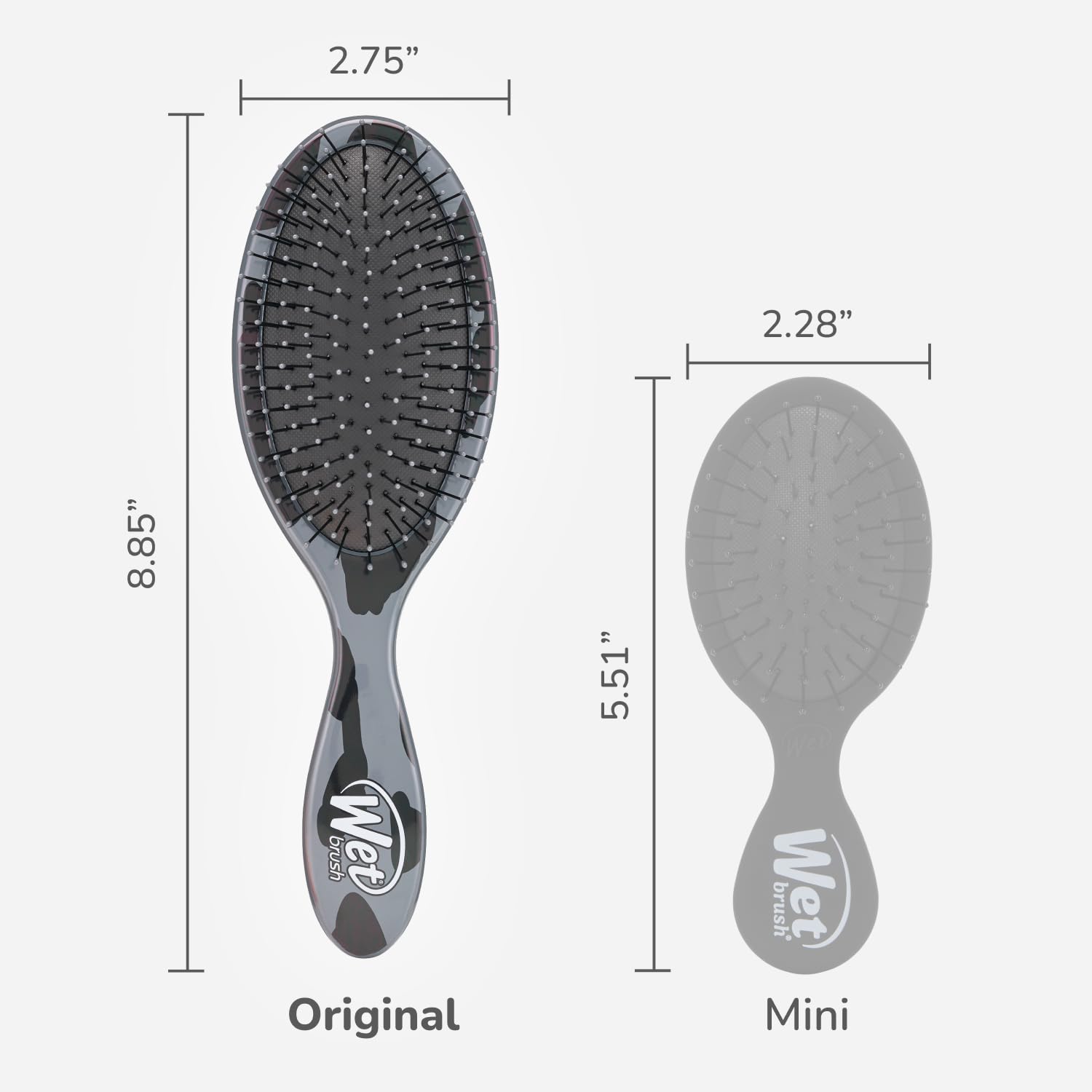 Wet Brush Original Detangler on dry hair detangling smoothly