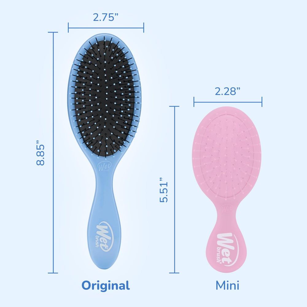 Wet Brush Original Detangler Sky ideal for curly hair detangling.