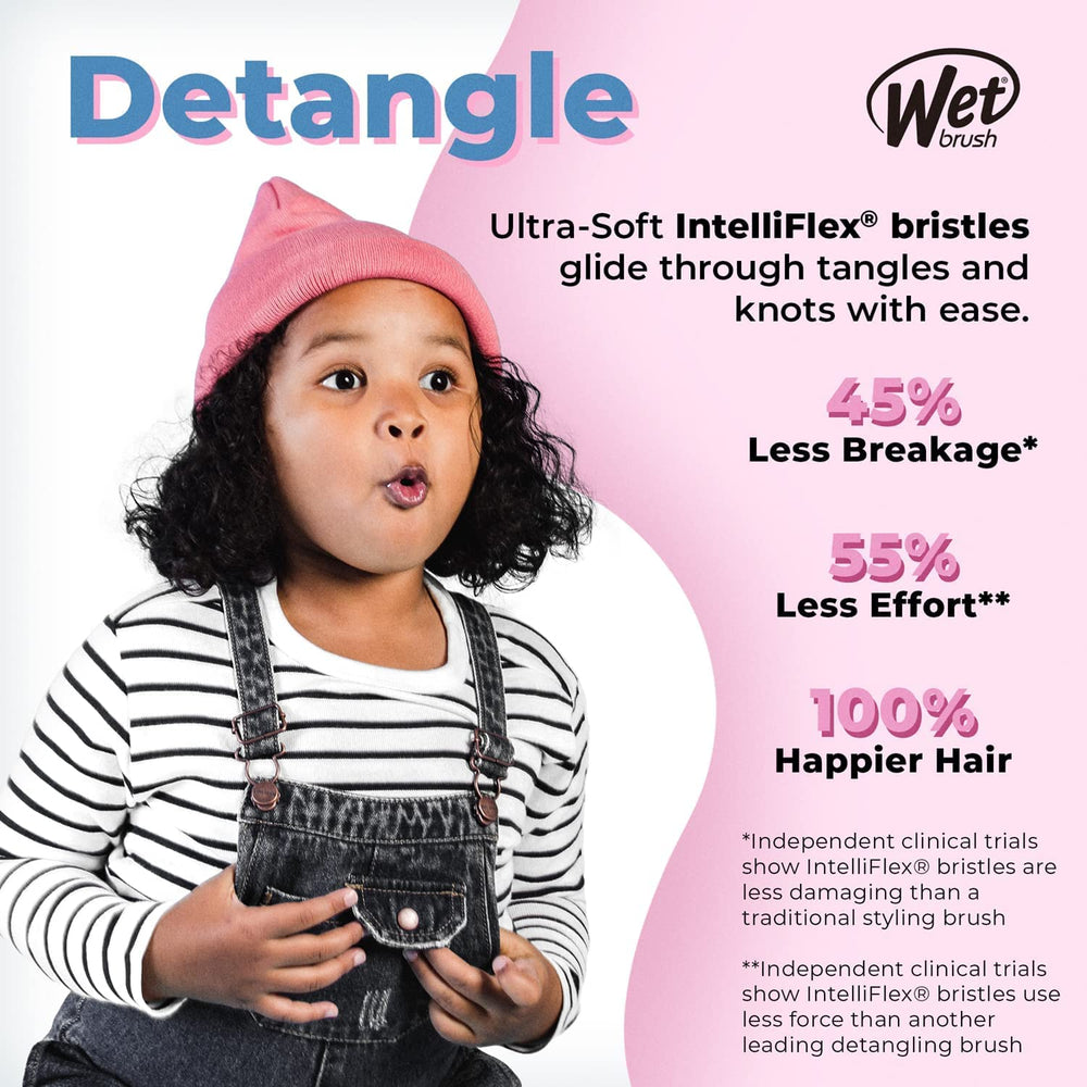 Wet Brush Original Detangler used on dry hair for quick refresh.