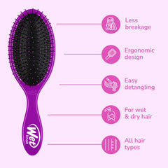 Wet Brush Original Detangler on wet hair detangling for smooth detangling