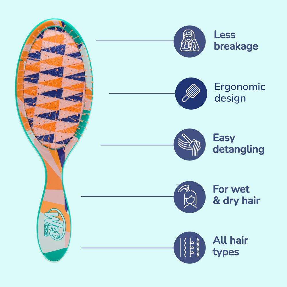 Wet Brush Original Detangler used on wet hair for easy detangling.