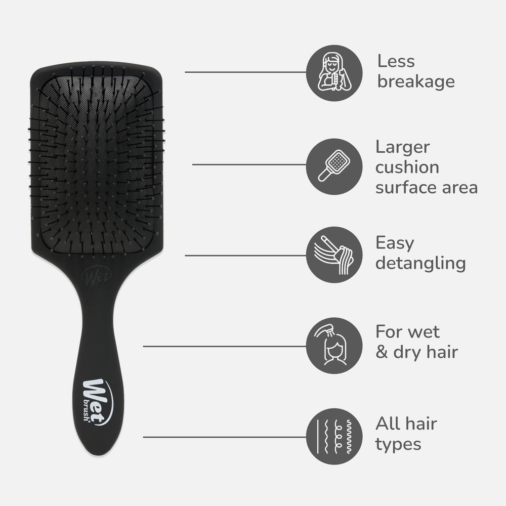Wet Brush Paddle Detangler on wet hair detangles gently