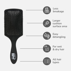 Wet Brush Paddle Detangler on wet hair detangles gently