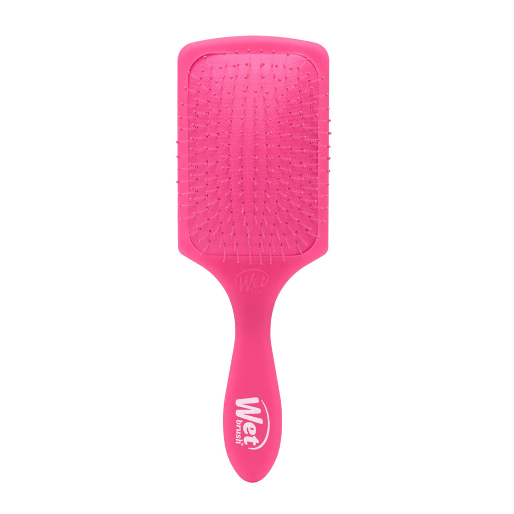 Wet Brush Paddle Detangler Pink Frost — glides through knots on long hair.