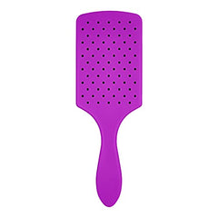 Wet Brush Paddle Detangler purple bristles closeup showing IntelliFlex for smoother detangling.