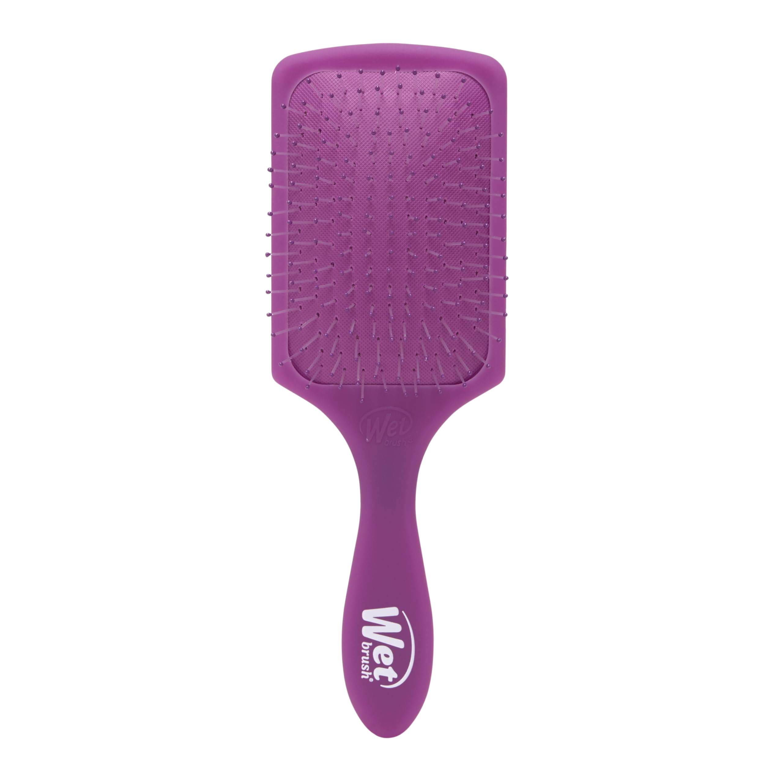Wet Brush Paddle Detangler Purple Frost detangling action for long hair